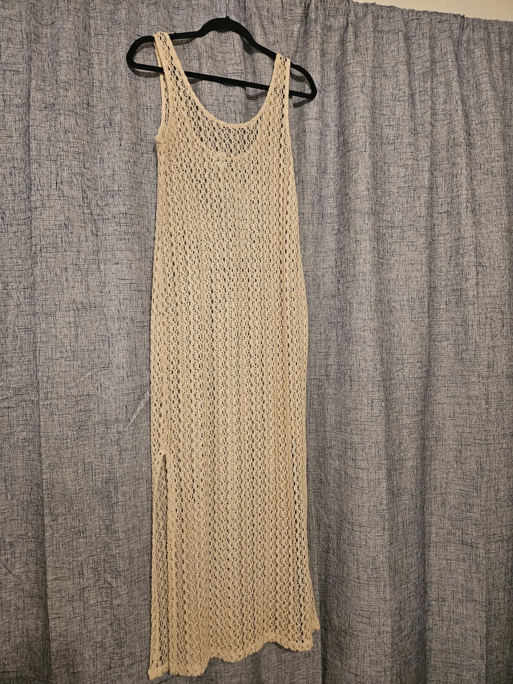 L*space Cream Crochet Slipover Maxi Dress